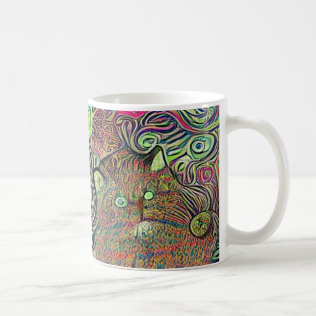 psychedelic kool kats 34 coffee mug (Right)