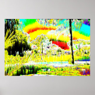 Psychedelic Landscape Poster