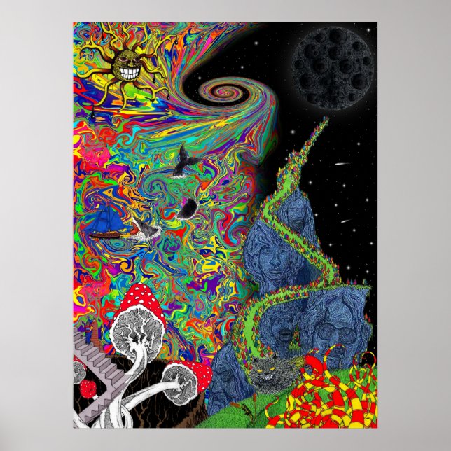 Psychedelic Landscape Poster (Front)