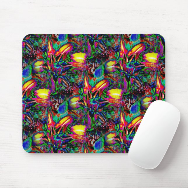 Psychedelic Lilies..... Mouse Pad (With Mouse)