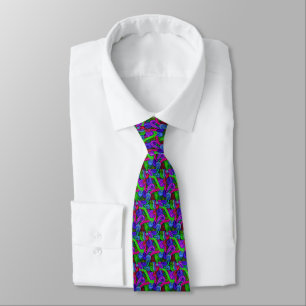 Psychedelic Lines (Green) Tie