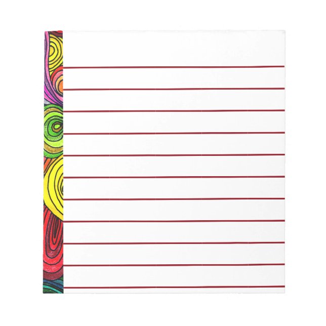 Psychedelic Lines Notepad (Front)