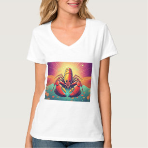 Psychedelic Lobster Ocean Art T-Shirt