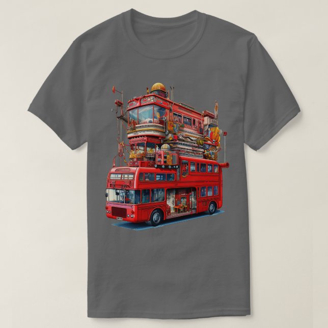Psychedelic London Bus T-Shirt (Design Front)
