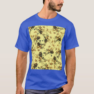Psychedelic Look Floral or Flower Pattern T-Shirt