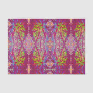 Psychedelic Magenta and Yellow Dahlia Flower Tissue Paper