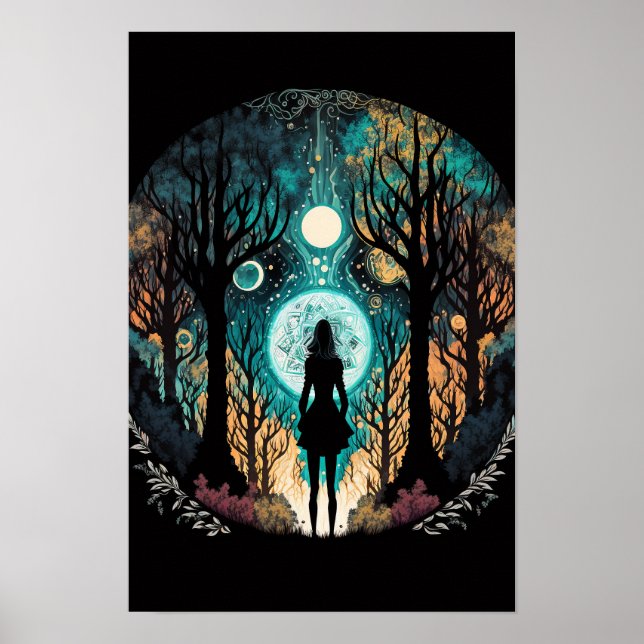 Psychedelic Mandala Forest Poster | Trippy 5 (Front)