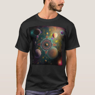Psychedelic Mandala In Universe T-Shirt