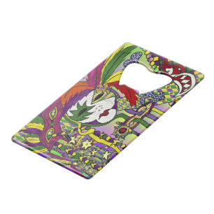 Psychedelic Mardi Gras Feather Mask