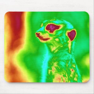 Psychedelic Meerkat Mouse Pad