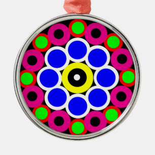Psychedelic Modern Persian Rug Pattern Metal Tree Decoration