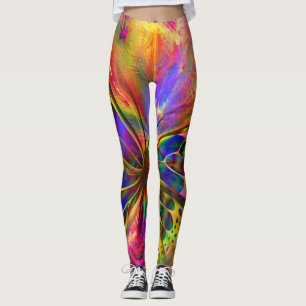Psychedelic & Multi-Coloured Butterfly Leggings