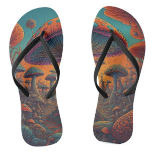 Psychedelic Mushroom Landscape  Jandals