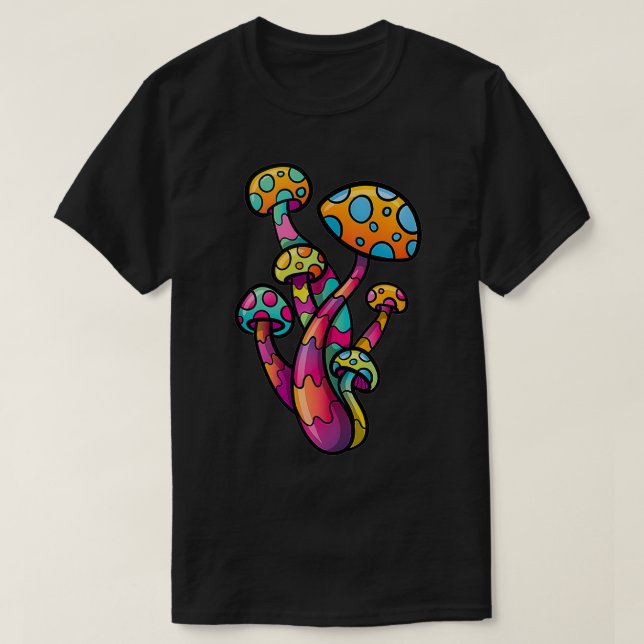 Psychedelic Mushroom Lover Gift Trance House Rave  T-Shirt (Design Front)