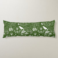 Psychedelic Mushroom Pattern 2D.BW.b D Green BG