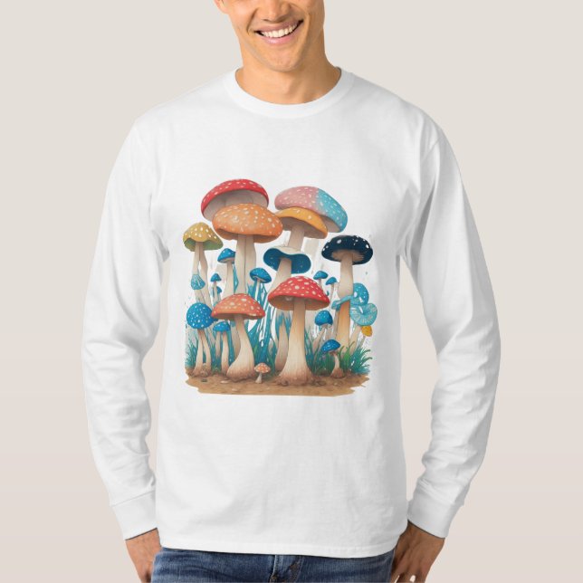 Psychedelic Mushroom Shirt | Botanical  (Front)