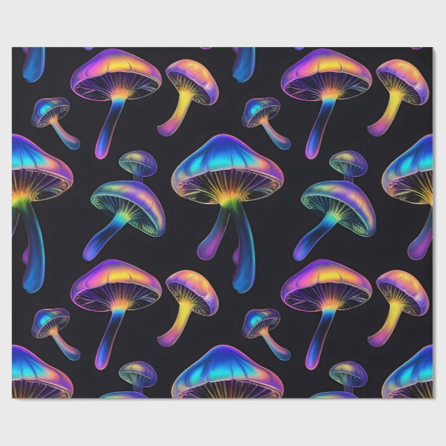 Psychedelic Mushroom Wrapping Paper (Flat)