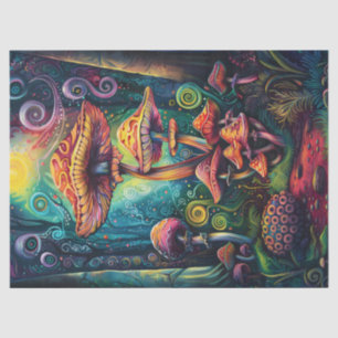 Psychedelic Mushrooms Decoupage Tissue Paper