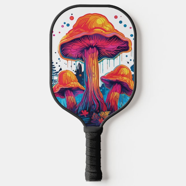 Psychedelic Mushrooms Pickleball Paddle (Front)