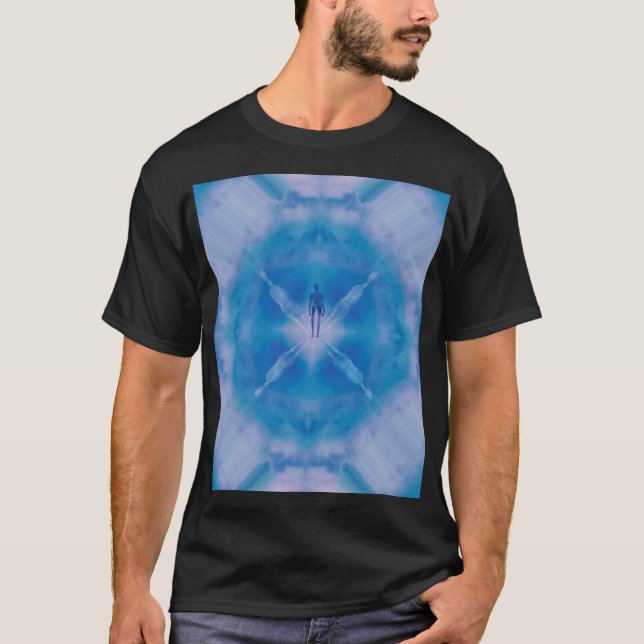 Psychedelic Mystery Man - Blue #3 T-Shirt (Front)