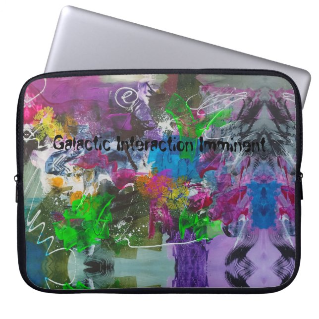 Psychedelic Nebula Abstract Laptop Sleeve (Front)