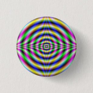 Psychedelic Neon Eye 3 Cm Round Badge