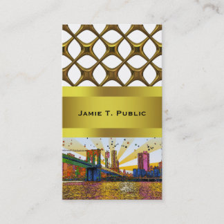 Psychedelic New York City: Brooklyn Bridge, WTC #1 Business Card