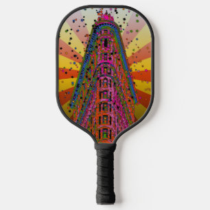 Psychedelic NYC - Top of the Flatiron Building A2 Pickleball Paddle