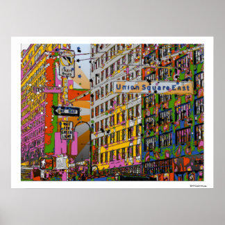Psychedelic NYC: Union Square Building, St Sign A4