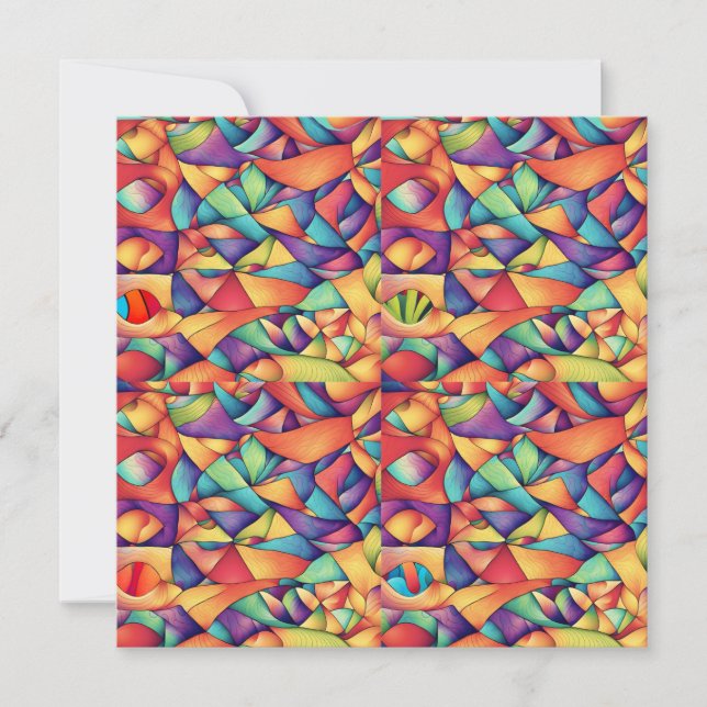 Psychedelic Ocean Holiday Card (Front)