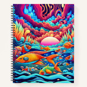 Psychedelic Ocean  Notebook