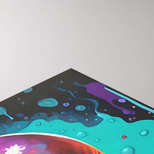 Psychedelic Octopus Wall Art – Surreal Dripping In (Corner(Top))