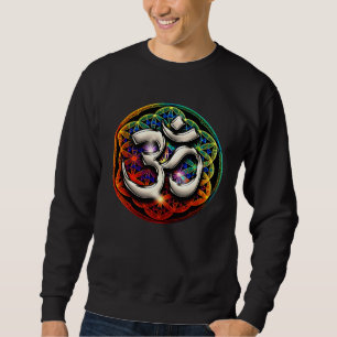 Psychedelic Om Zen Symbol Flower Of Life Buddhist  Sweatshirt