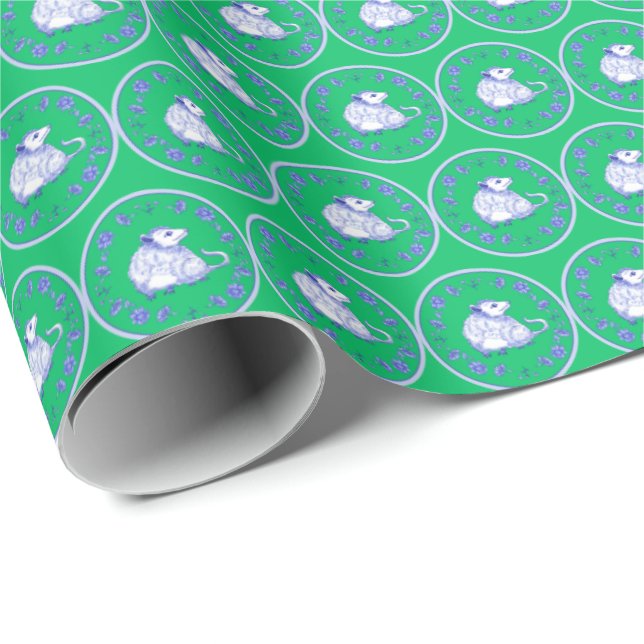 Psychedelic Opossum  Wrapping Paper (Roll Corner)