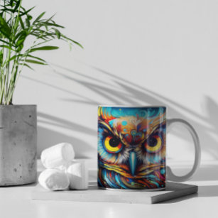Psychedelic Owls version 11 Mug