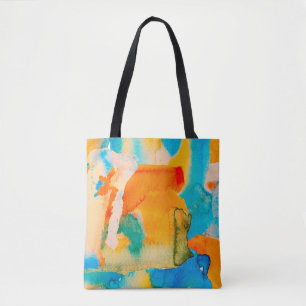 Psychedelic Paper. Classic Blue and Lush Lava Red  Tote Bag