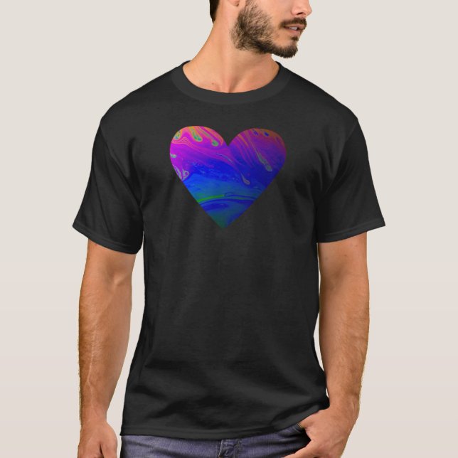 Psychedelic Party Liquid Heart Tee (Front)