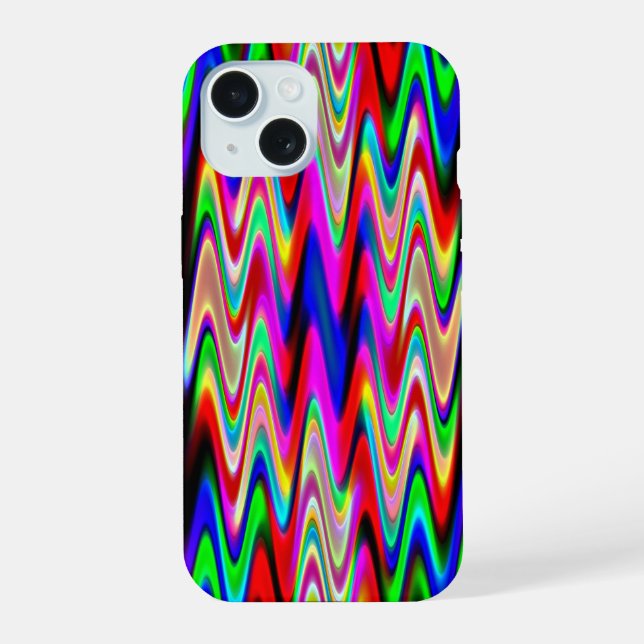 Psychedelic Party waves..... iPhone 15 Case (Back)