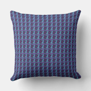 Psychedelic Patchwork Teal Purple Aubergine 3 Cushion