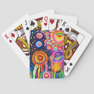 Psychedelic Pattern Playing Cards