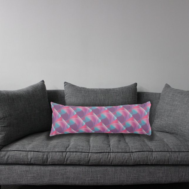  Psychedelic pattern turquoise lavender Body Cushion (Creator Uploaded)