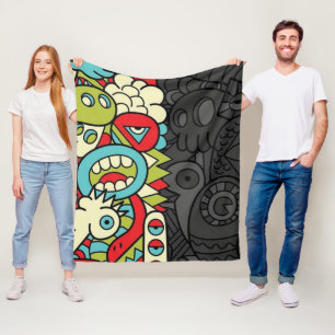 Psychedelic Patterns Fleece Blanket