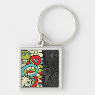 Psychedelic Patterns Key Ring