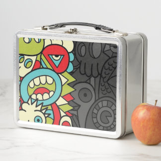 Psychedelic Patterns Metal Lunch Box
