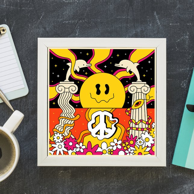 Psychedelic Peace and Dolphins Poster (Creator Uploaded)
