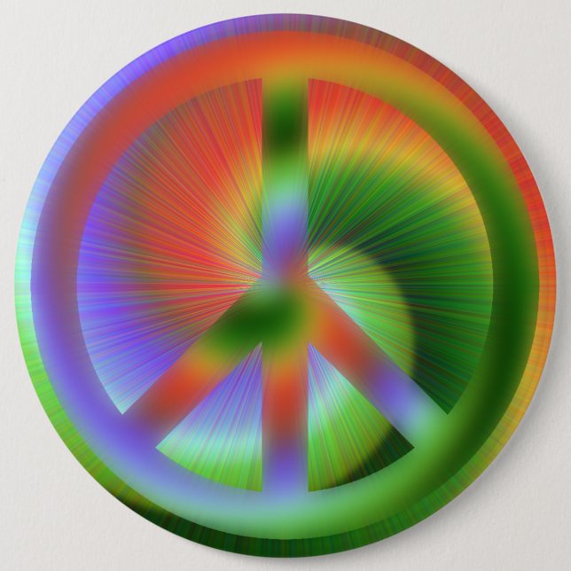 Psychedelic Peace Button (Front)