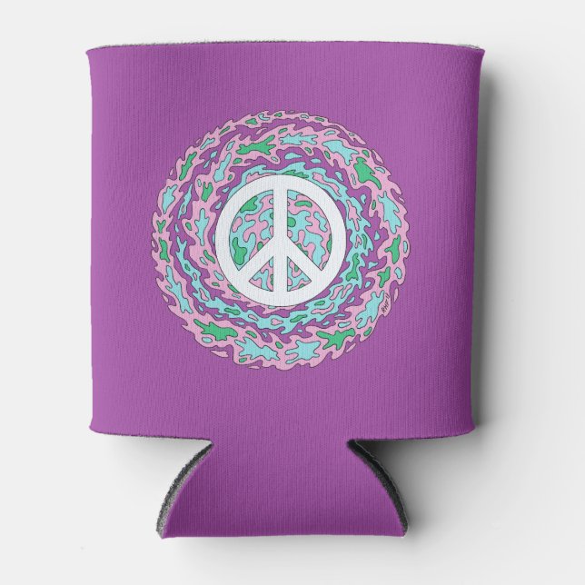 Psychedelic Peace Can Cooler (Front)