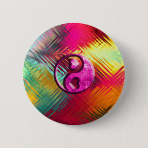 Psychedelic Peace Love Design 6 Cm Round Badge