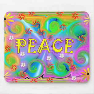 Psychedelic Peace Mouse Pad