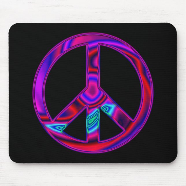 Psychedelic Peace Mouse Pad (Front)